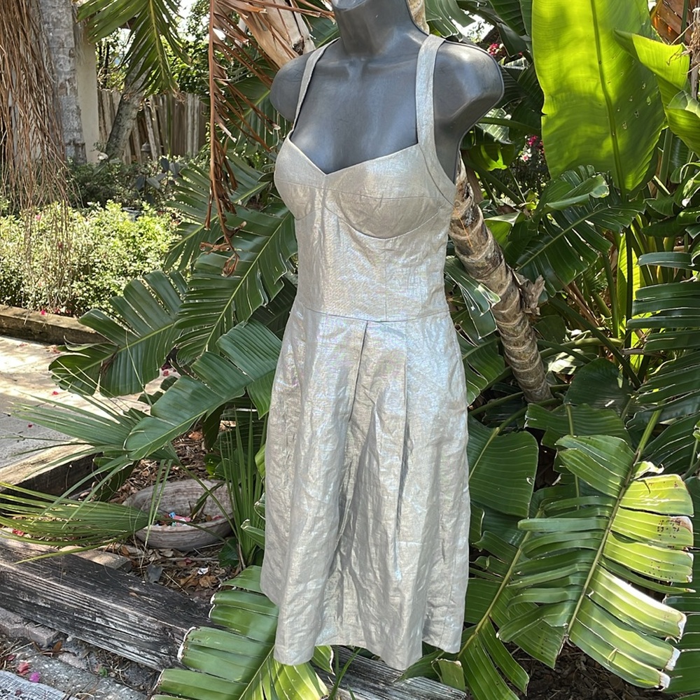 Cynthia Steffe linen silver sundress - Picture 6 of 12